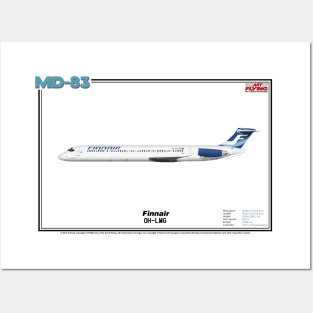 McDonnell Douglas MD-83 - Finnair (Art Print) Posters and Art